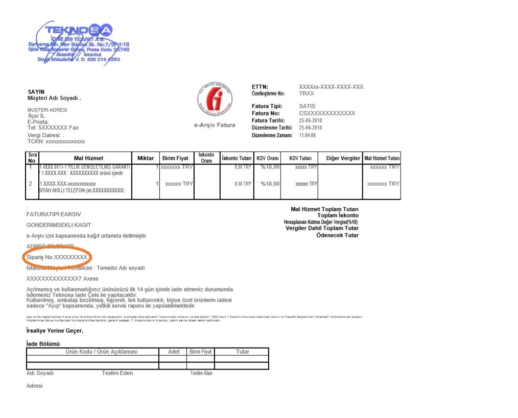 Teknosa Policy Order Or Warranty Code